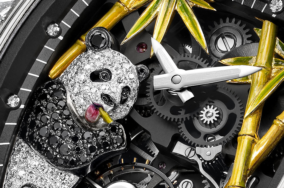 Cute And Special UK Richard Mille RM 26-01 Tourbillon Panda Copy Watches