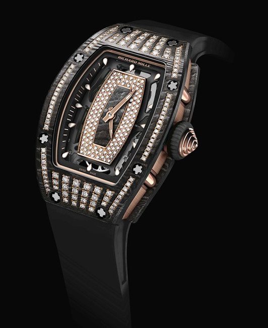 UK Richard Mille RM 07-01 Ladies’ Watches Replica With NTPT Carbon Fiber Materials In 2017 SIHH