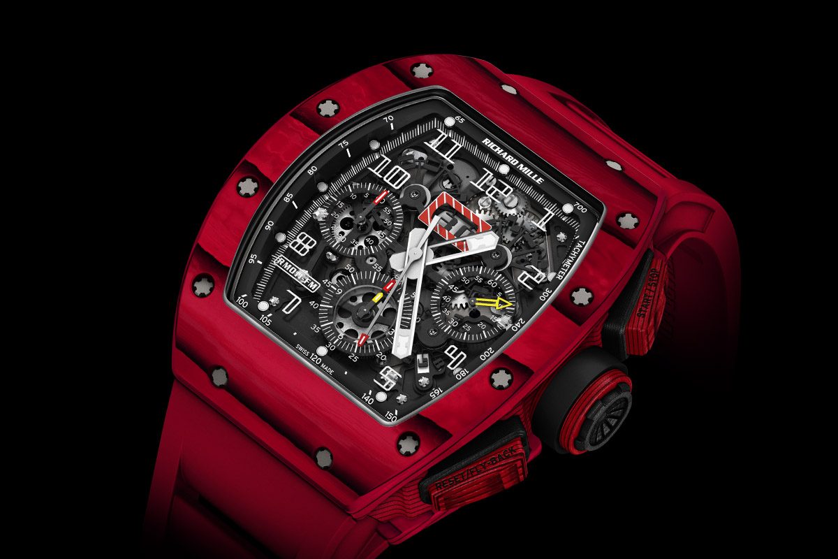 Limited-Edition Richard Mille 011 Fake Watches UK In Vibrant Red Recommended For Fans