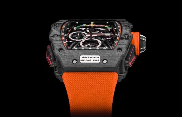 UK Sporty Fake Richard Mille RM 50-03 McLaren F1 Watches With Orange Straps