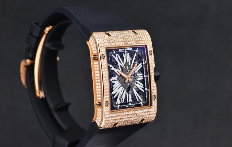 Ultrathin Replica Richard Mille RM 016 Watches UK Decorated With Diamonds