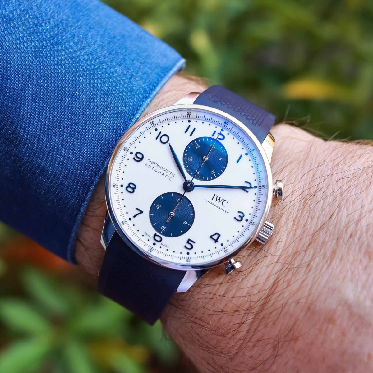 The UK Top Quality Fake IWC Portugieser Chronograph Blue Panda Might Be The Collection’s Highlight